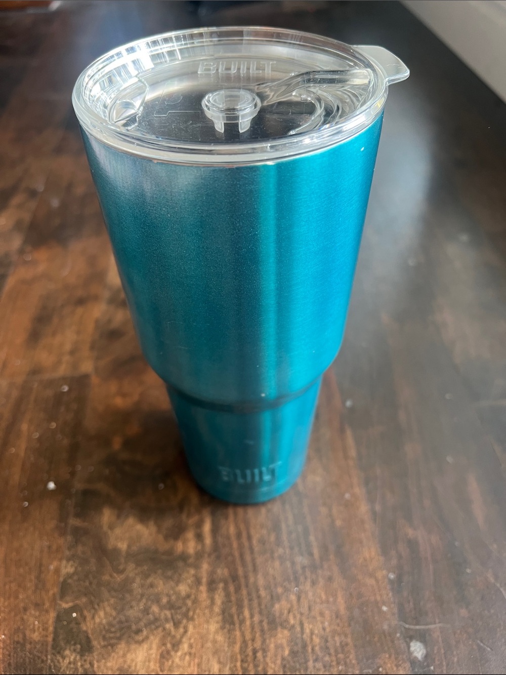 Built Teal Insulated Stainless Steel Travel Tumbler with Clear Lid
